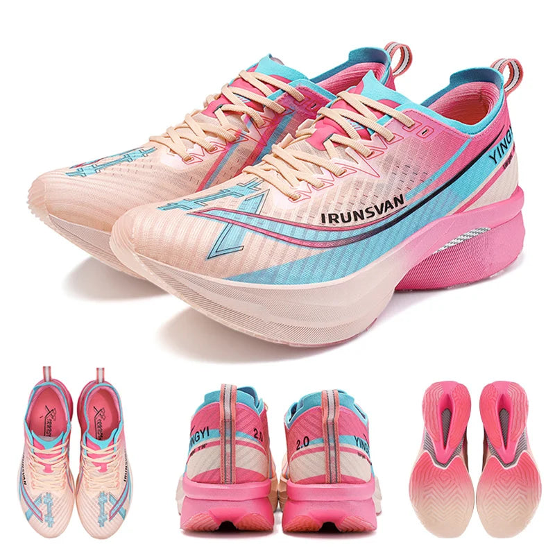 IRUNSVAN Shadow Wing 2.0 Professional Training Racing Running Lightweight Carbon Plate Men Cushioning Shock