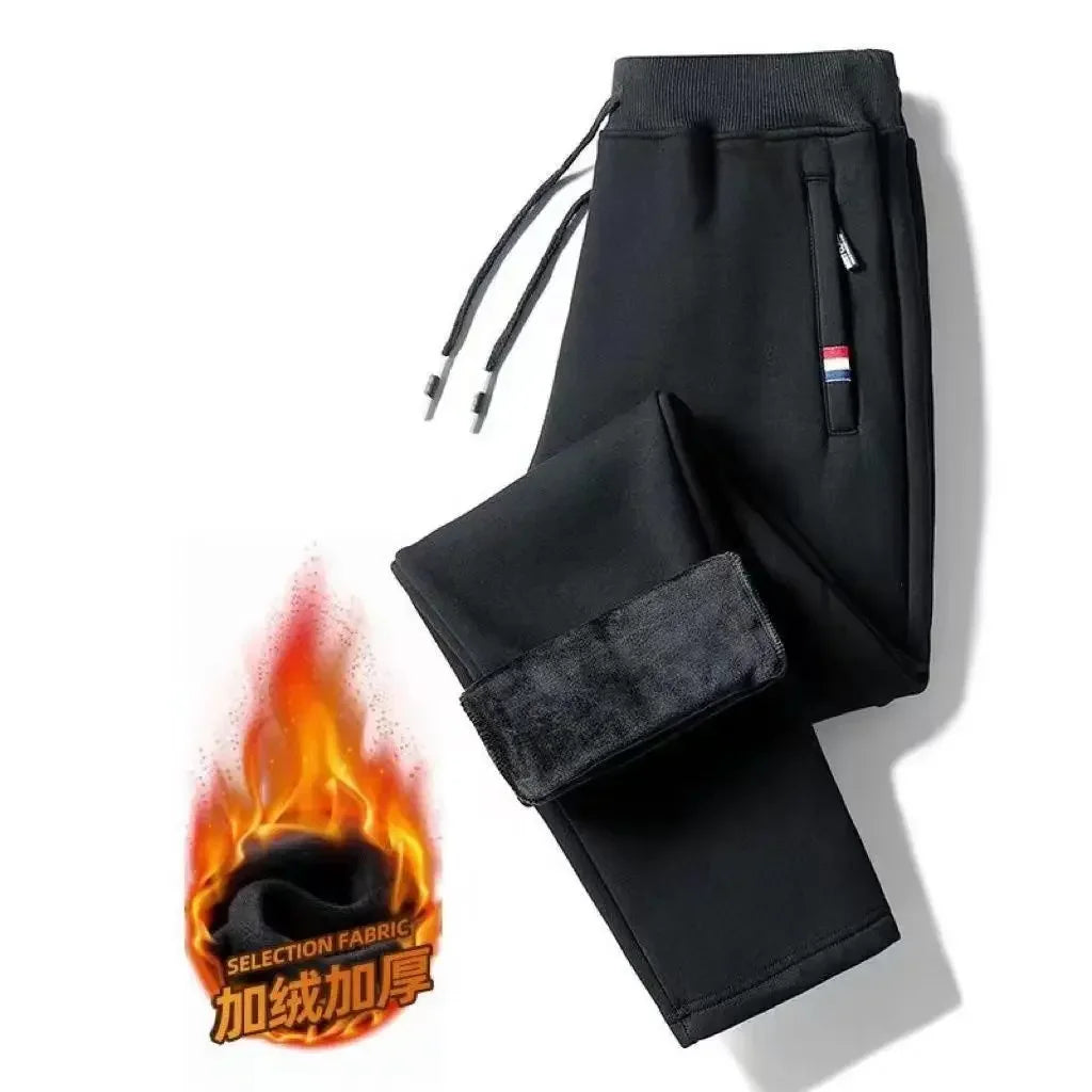 2024 Autumn Winter Plush Thickened Sports Pants for Men Warm Casual Joggers Pants Loose Leggings for Men Sweatpants