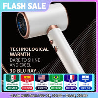 Hair Dryer, High-Speed Electric Turbine Airflow, Low Noise, Constant Temperature and Quick Drying, Suitable for Home Salons.