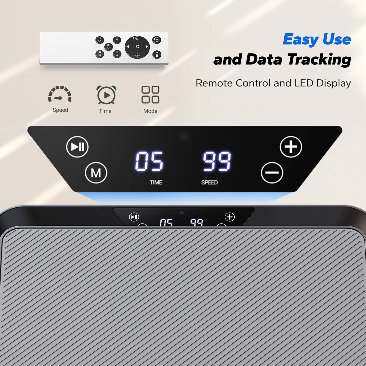 Vibration Plate Exercise Machine Mini for Lymphatic Drainage Whole Body Shaker Weight Loss for Women Men Seniors