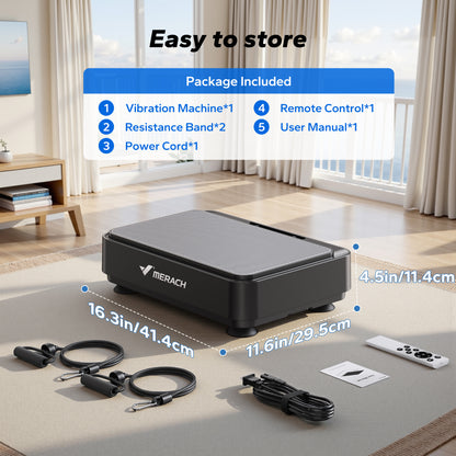 Vibration Plate Exercise Machine Mini for Lymphatic Drainage Whole Body Shaker Weight Loss for Women Men Seniors