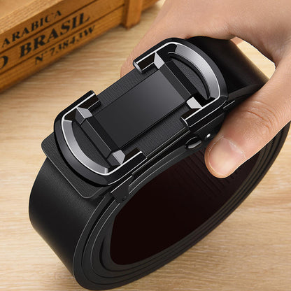 Style Belt Black Pu Leather Strap Male Waistband Automatic Buckle Belts Men Top Quality Girdle Belts