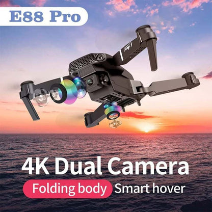 Factory Wholesale E88 Pro Drone 13 Minutes Flying Long Range 4K Dual Camera Portable Small Foldable RC Drone Hot Sales