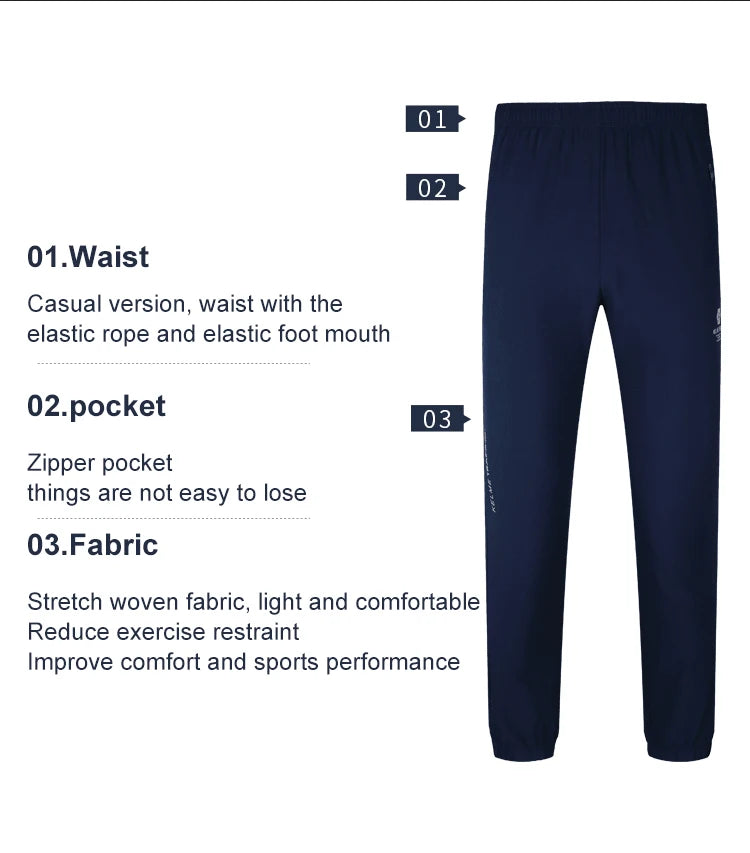 KELME Running Pants Men Sweatpants Sports Joggers Quick Drying Breathable Sportswear Training Summer Trousers Tracksuit 3991532