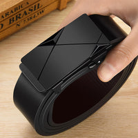 Style Belt Black Pu Leather Strap Male Waistband Automatic Buckle Belts Men Top Quality Girdle Belts