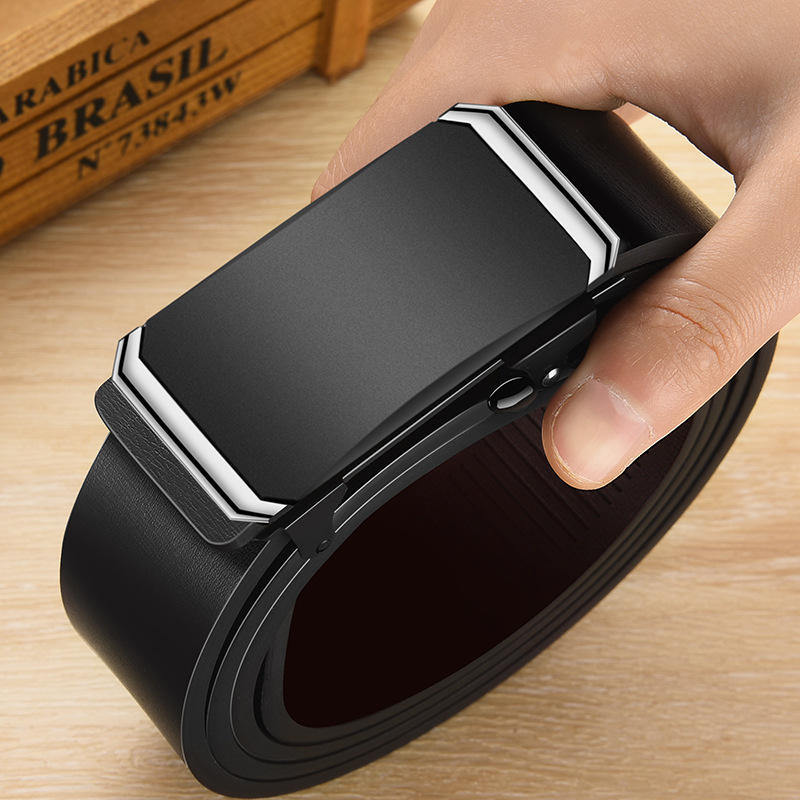 Style Belt Black Pu Leather Strap Male Waistband Automatic Buckle Belts Men Top Quality Girdle Belts