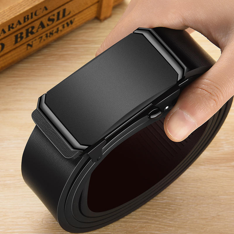 Style Belt Black Pu Leather Strap Male Waistband Automatic Buckle Belts Men Top Quality Girdle Belts