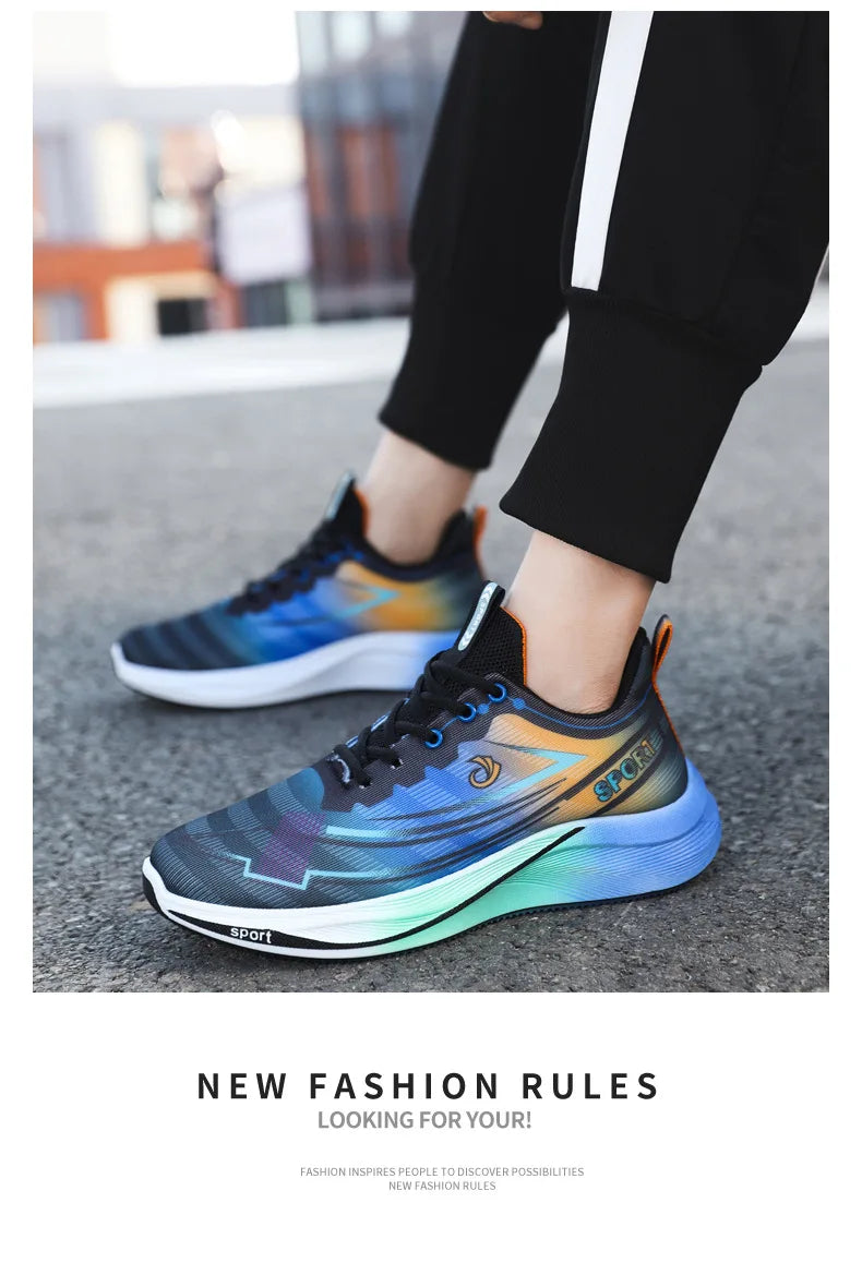 2026 NEW Men's Casual Sports Breathable Running Shoes for Summer New Autumn Design with Colorful Mesh for Students