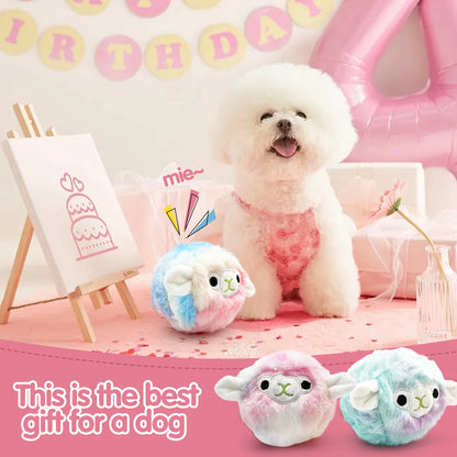 Pet dog toys, plush prickly balls, squeaking sounds, cute alpaca teeth grinding, accompanying various dogs of all sizesPlush Alpaca Play Ball™