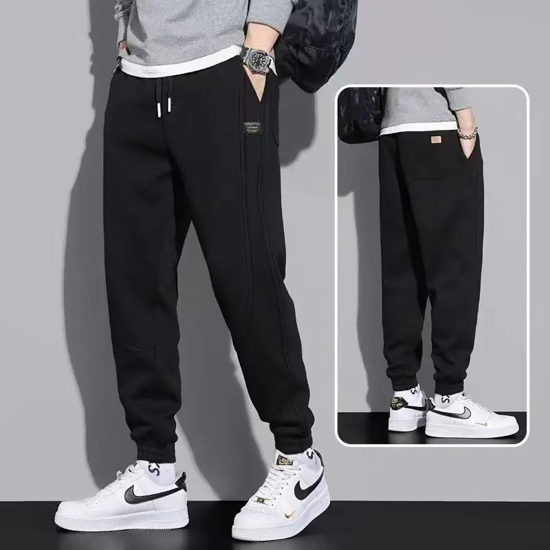 2021 Spring Autumn Joggers Men Jogging Sweatpants Sportswear Knit Tracksuit Sports Pants Trousers Oversize Wide Leg Clothing