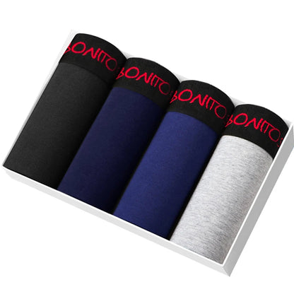 4pcs Boxers Men's Panties Underpants Man Boxer Underwear Cotton for Male Underpants Man Cotton Large Size Lot Soft