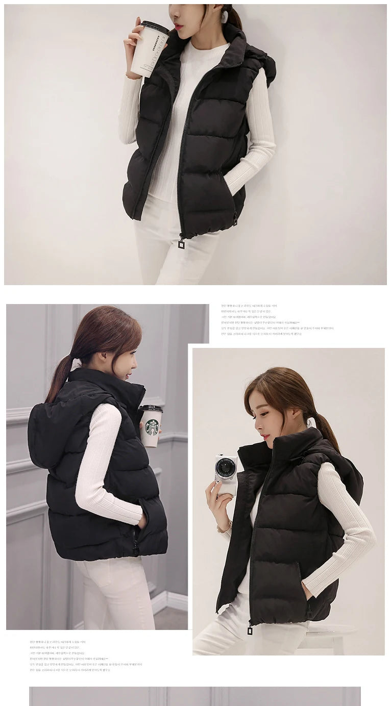 ort Padded Vest Women's Sle Quilted Jaet Slim Fit ex Zipper Closure Cotton Polyester Blend Autumn Winter Outerwear