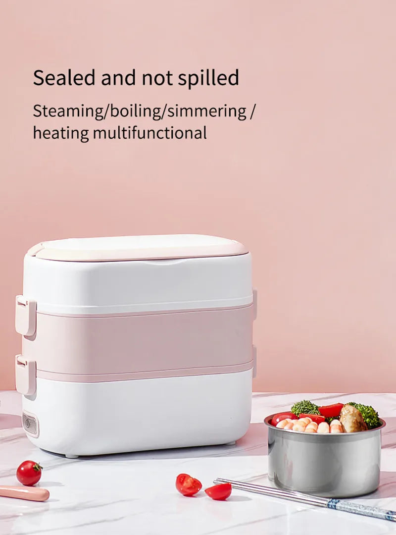 Portable Electric Heating Lunch Box Multi-Functional Reservation Electric Bento Box for Office Workers And Students