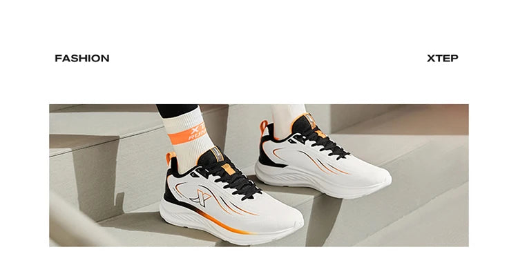 Xtep Running Shoes For Men 2024 Winter Stability Cushioning Lace Up Sports Shoes Keep Warm Jogging Soft Sneakers 876419370035