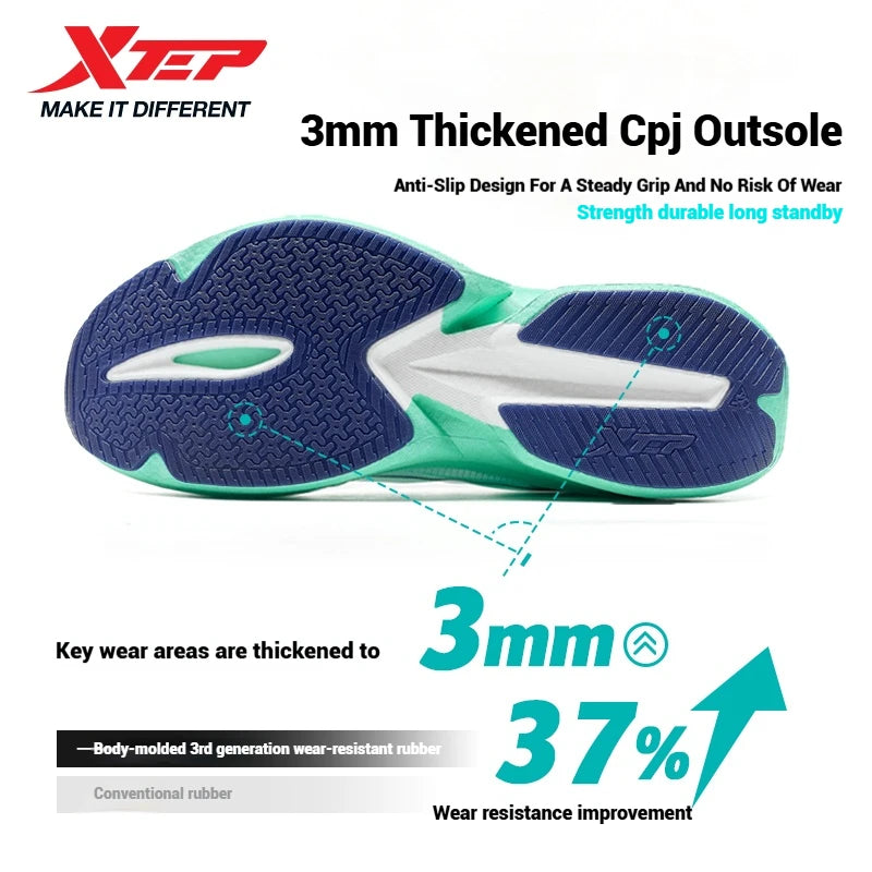Xtep One Piece Model 3.0 Men Running Shoes 2025 Spring Comfortable Stability Cushion Rebound Racing Soft Sneakers 875219110030