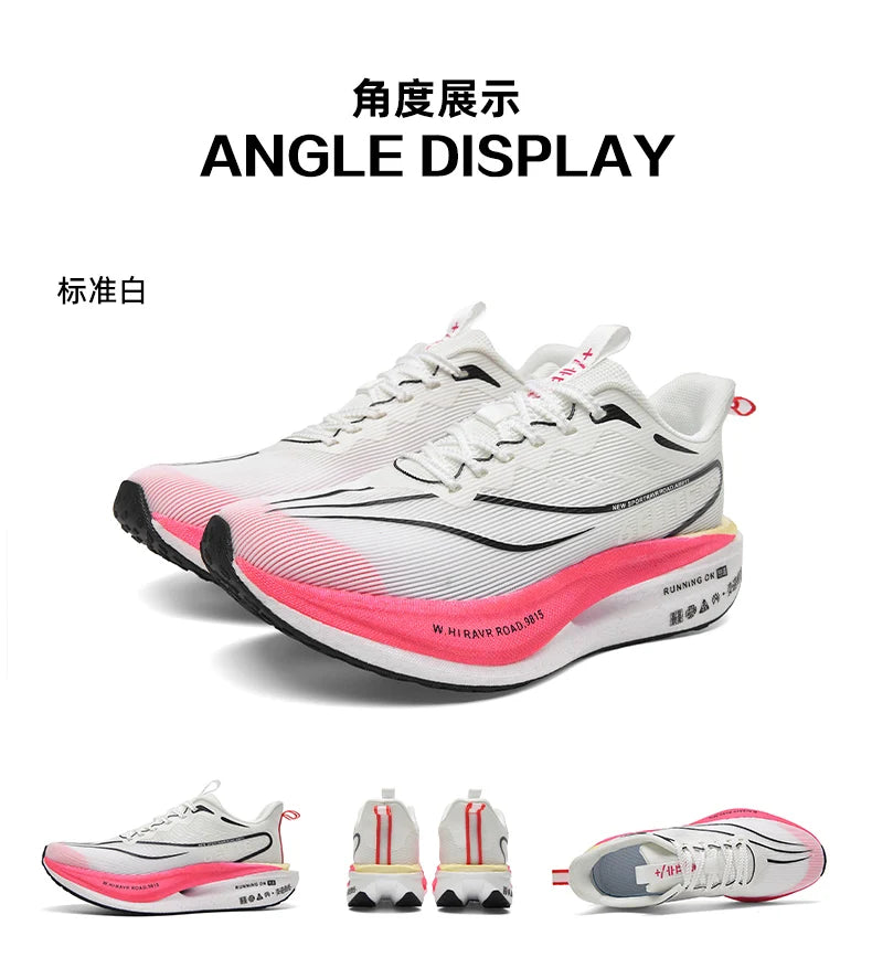 Men Running Shoes Carbon Plate Marathon Speciality Sports Breathable Lightweight Women's Comfortable Nonskid Leisure Sneakers