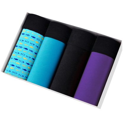 4pcs Boxers Men's Panties Underpants Man Boxer Underwear Cotton for Male Underpants Man Cotton Large Size Lot Soft