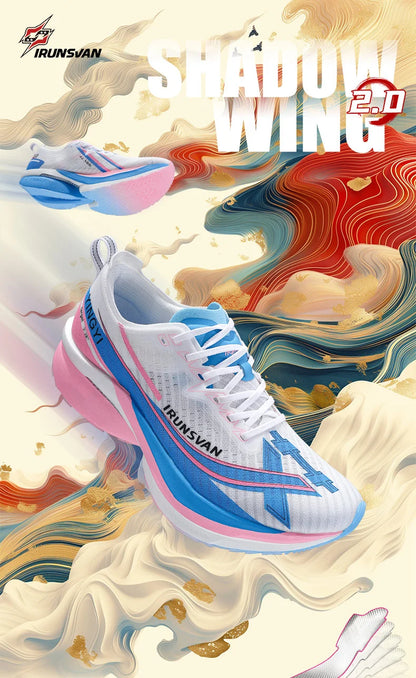 IRUNSVAN  Shadow Wing 2.0 Professional Training Racing Running Lightweight Carbon Plate Men Cushioning Shock