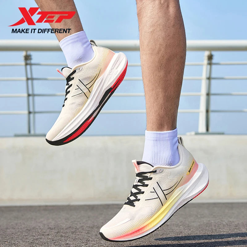 Xtep Running Shoes For Men 2025 Summer New Comfortable Lightweight Sports Shoes Mesh Breathable Retro Dad Shoes 875319110035