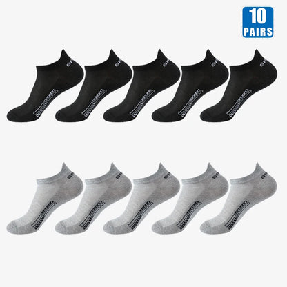 5/10 Pairs Cotton Men's Short Socks Crew Ankle Breathable Mesh Sports Casual Women Summer Low-Cut Thin Sock for Male