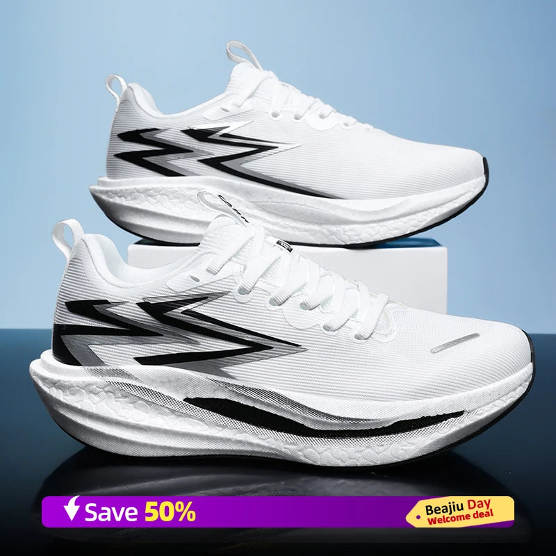 Men Sports Running Shoes Casual Marathon Breathable Lightweight Women's Comfortable Athletic Nonskid Walking Sneakers