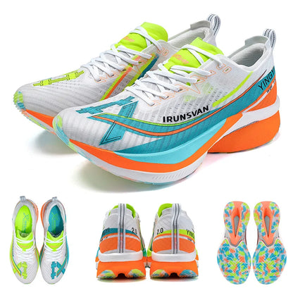 IRUNSVAN  Shadow Wing 2.0 Professional Training Racing Running Lightweight Carbon Plate Men Cushioning Shock