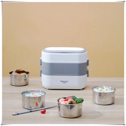 Portable Electric Heating Lunch Box Multi-Functional Reservation Electric Bento Box for Office Workers And Students