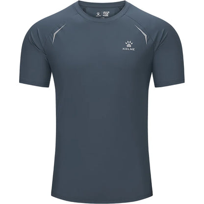 Kelme Men's Sports Tops Quick-drying Fitness Clothes Outdoor Running Breathable Short-sleeved Soccer Basketball T-shirt
