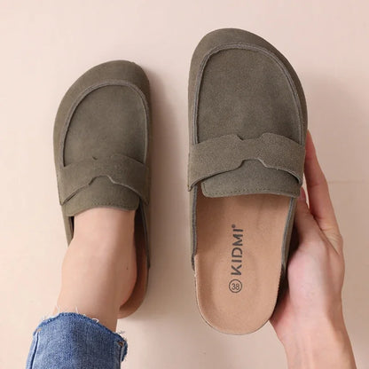Litfun New Women Clogs For Women Fashion Cork Suede Mules Slipper Classic Cork Antislip For Outdoor Slippers With Arch Support