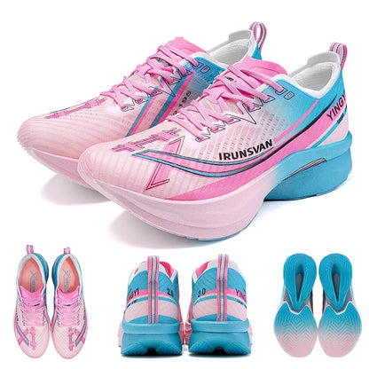 IRUNSVAN  Shadow Wing 2.0 Professional Training Racing Running Lightweight Carbon Plate Men Cushioning Shock