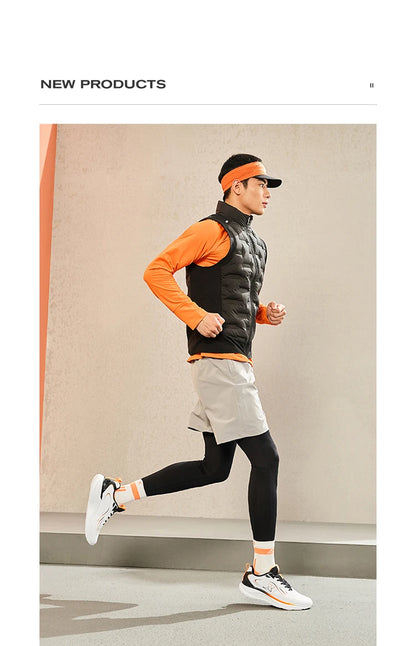 Xtep Running Shoes For Men 2024 Winter Stability Cushioning Lace Up Sports Shoes Keep Warm Jogging Soft Sneakers 876419370035