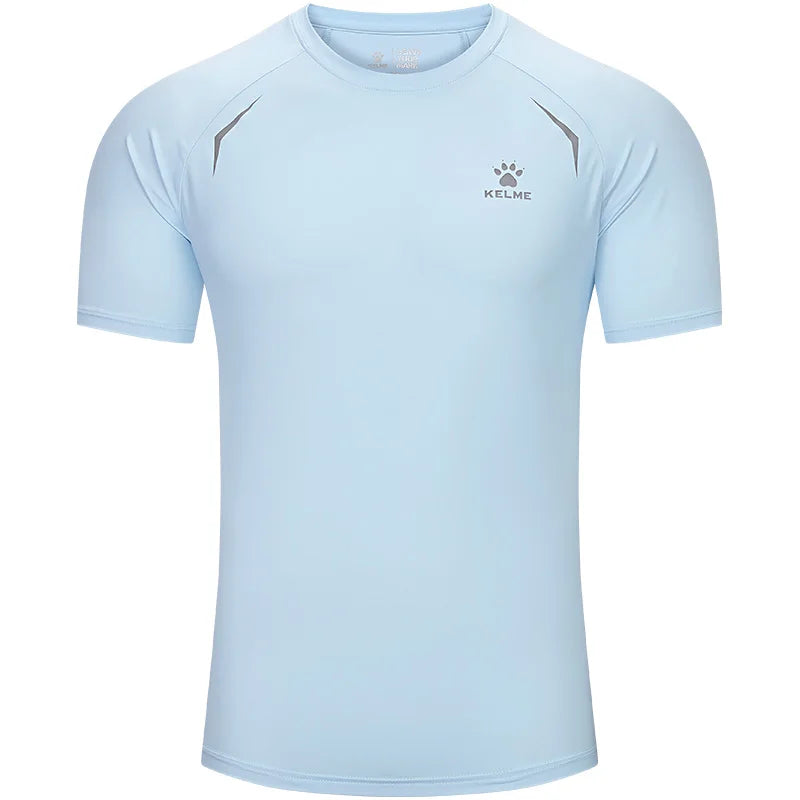 Kelme Men's Sports Tops Quick-drying Fitness Clothes Outdoor Running Breathable Short-sleeved Soccer Basketball T-shirt