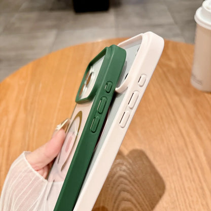 Armor for Magsafe Case for iPhone 17 Air 16 15 14 Pro Max 13 12 Mini 11 X XS MAX XR 7 8 Plus Soft+Hard Acrylic Transparent Cover