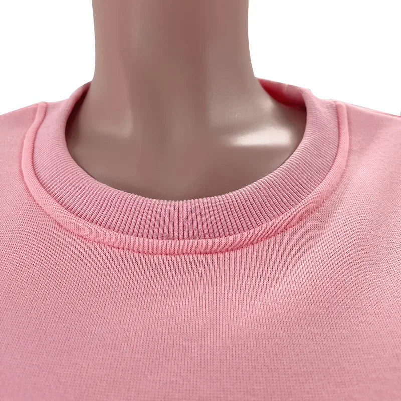 Fashionable Casual Long Sleeve Sweatshirtsuit Women's Clothing Round Neck Pullover Trousers Solid Color Autumn Winter Collection