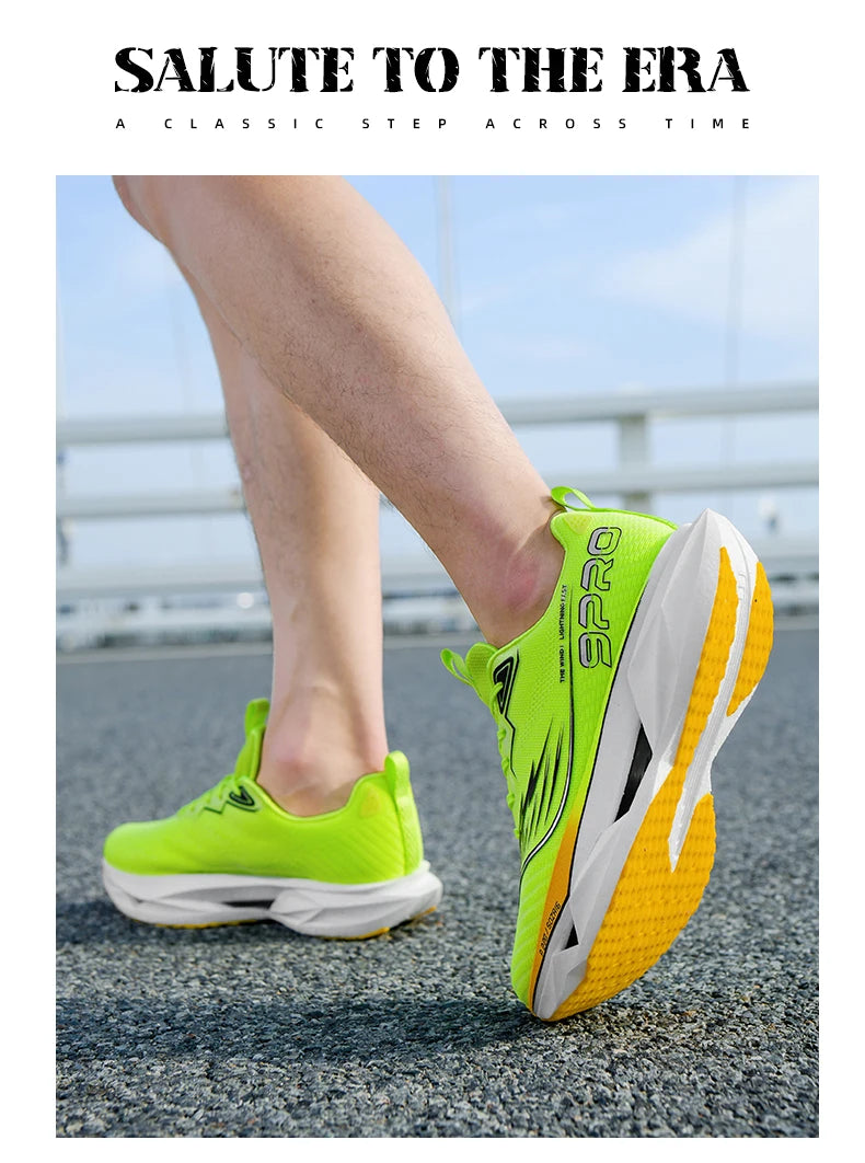 2025 Autumn New Men's and Women's Breathable Running Shoes Full Palm Carbon Plate Shock Absorbent Sports Running Shoes