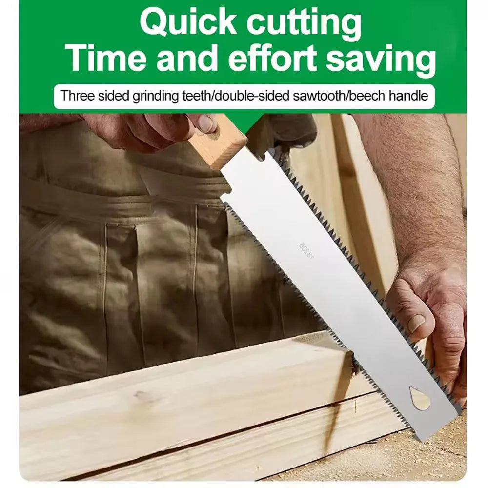 Japanese Style Hand Saw, 12 Inch Non-Slip Wood Handle, Flat Cutting Saw, Carpentry Hand Saw, Plastic Cutting Tool, Hand Saw