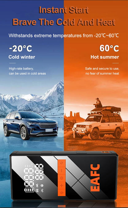 1200A Car Jump Starter 150PSI Tire Inflator 4 In 1 Multifunctional Automotive Emergency Power Bank Air Pump with Tire repair kit