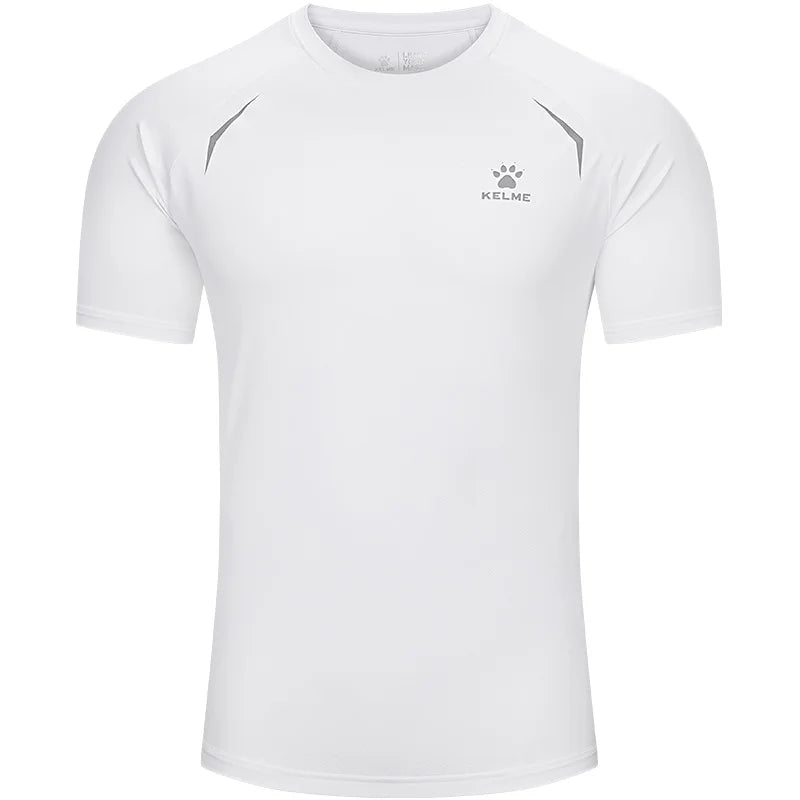 Kelme Men's Sports Tops Quick-drying Fitness Clothes Outdoor Running Breathable Short-sleeved Soccer Basketball T-shirt