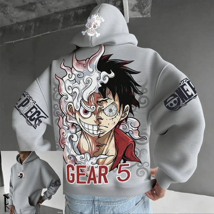 One Piece Luffy Gear 5 Nika Anime Hoodie Men Women Streetwear Casual Pullover Sweatshirt Autumn Winter Cosplay Long Sleeve Tops
