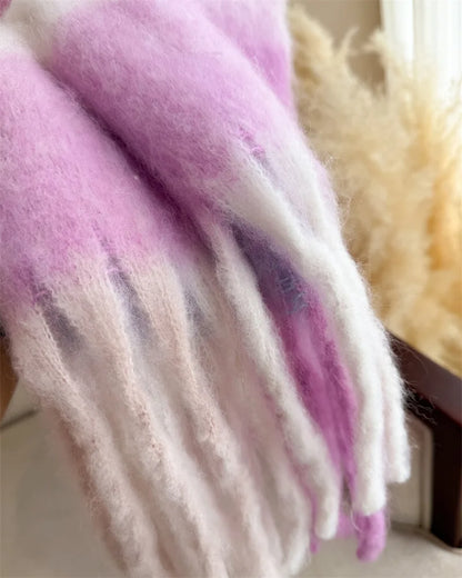 2025 NEW Luxury Cashmere Women Plaid Scarf Winter Warm Shawl and Wrap Bandana Pashmina Long Tassel Female Foulard Thick Blanket