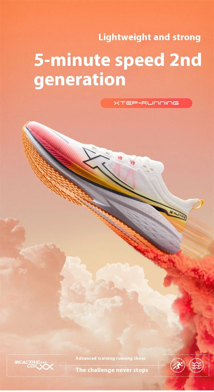 Xtep Five Speed 2.0 Running Shoes For Men   Autumn Comfortable Sports Shoes Jogging Cushioning Sneakers 876319110001