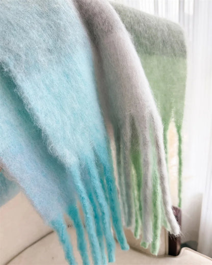 2025 NEW Luxury Cashmere Women Plaid Scarf Winter Warm Shawl and Wrap Bandana Pashmina Long Tassel Female Foulard Thick Blanket