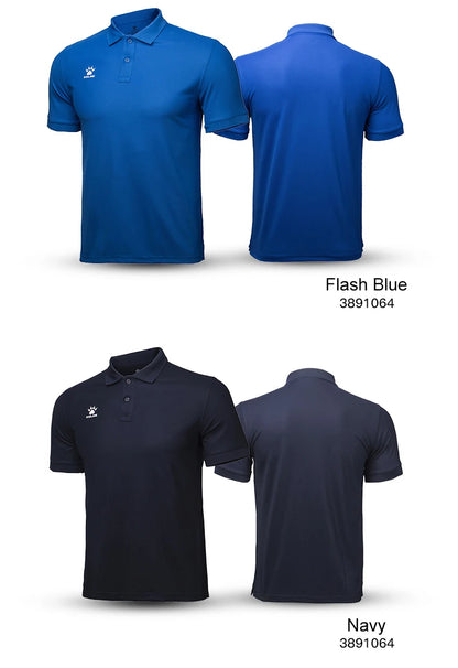 Kelme Men's Casual Polo Shirt, Daily Training Collar T-shirt, Outdoor Running Breathable Short Sleeved Quick Drying Yoga Suit