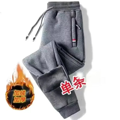 2024 Autumn Winter Plush Thickened Sports Pants for Men  Warm Casual Joggers Pants Loose Leggings for Men Sweatpants
