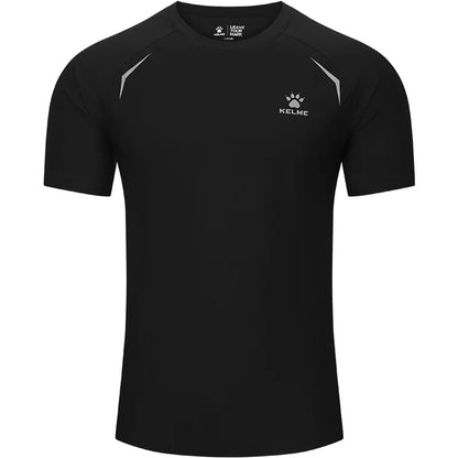 Kelme Men's Sports Tops Quick-drying Fitness Clothes Outdoor Running Breathable Short-sleeved Soccer Basketball T-shirt