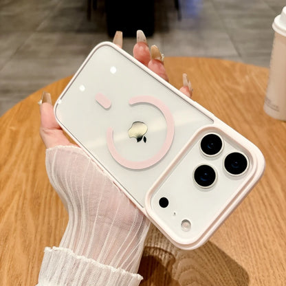 Armor for Magsafe Case for iPhone 17 Air 16 15 14 Pro Max 13 12 Mini 11 X XS MAX XR 7 8 Plus Soft+Hard Acrylic Transparent Cover