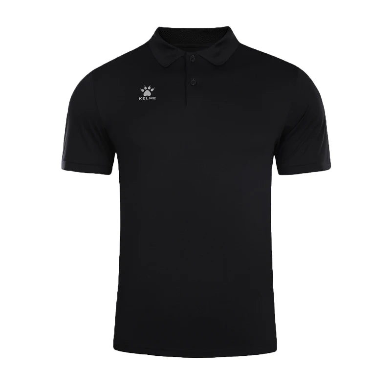 Kelme Men's Casual Polo Shirt, Daily Training Collar T-shirt, Outdoor Running Breathable Short Sleeved Quick Drying Yoga Suit