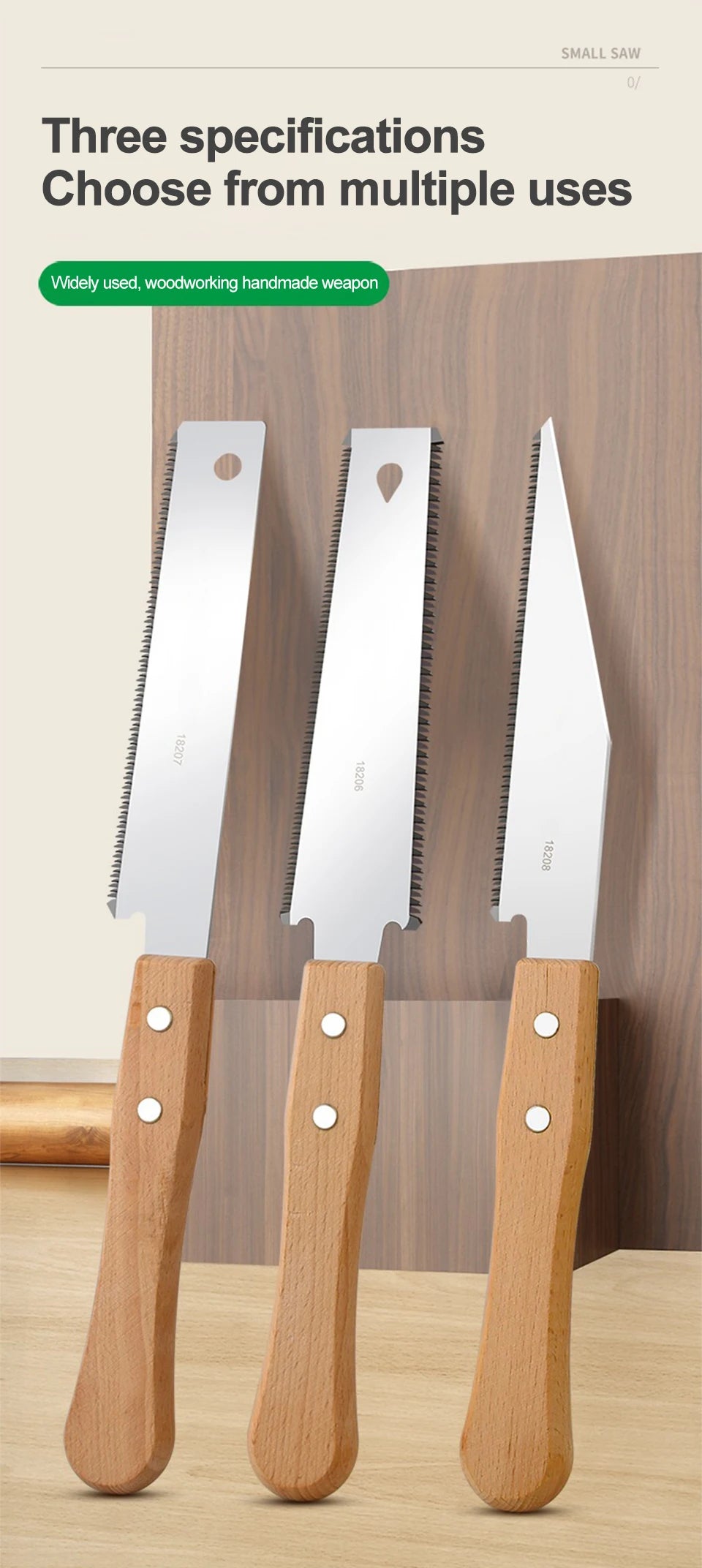 Japanese Style Hand Saw Non-slip Wooden Handle Pull Saw Flush Cut Saw Flexible Handsaw Woodworking Cutting Tool Hand Saw