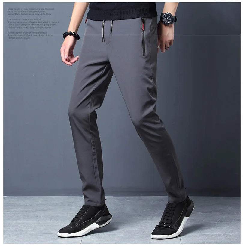 2021 Spring Autumn Joggers Men Jogging Sweatpants Sportswear Knit Tracksuit Sports Pants Trousers Oversize Wide Leg Clothing