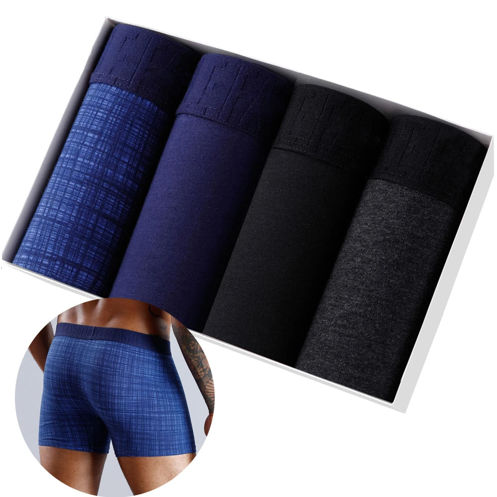 4pcs Boxers Men's Panties Underpants Man Boxer Underwear Cotton for Male Underpants Man Cotton Large Size Lot Soft